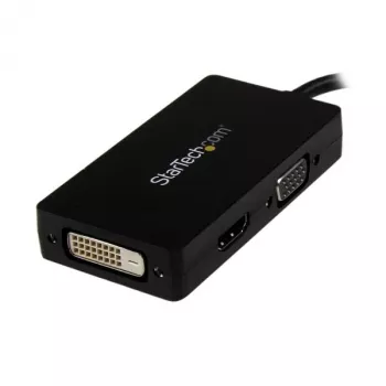 Adaptador A/V de viagem StarTech.com: conversor 3-em-1 DisplayPort para VGA, DVI ou HDMI