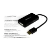 Adaptador A/V de viagem StarTech.com: conversor 3-em-1 DisplayPort para VGA, DVI ou HDMI