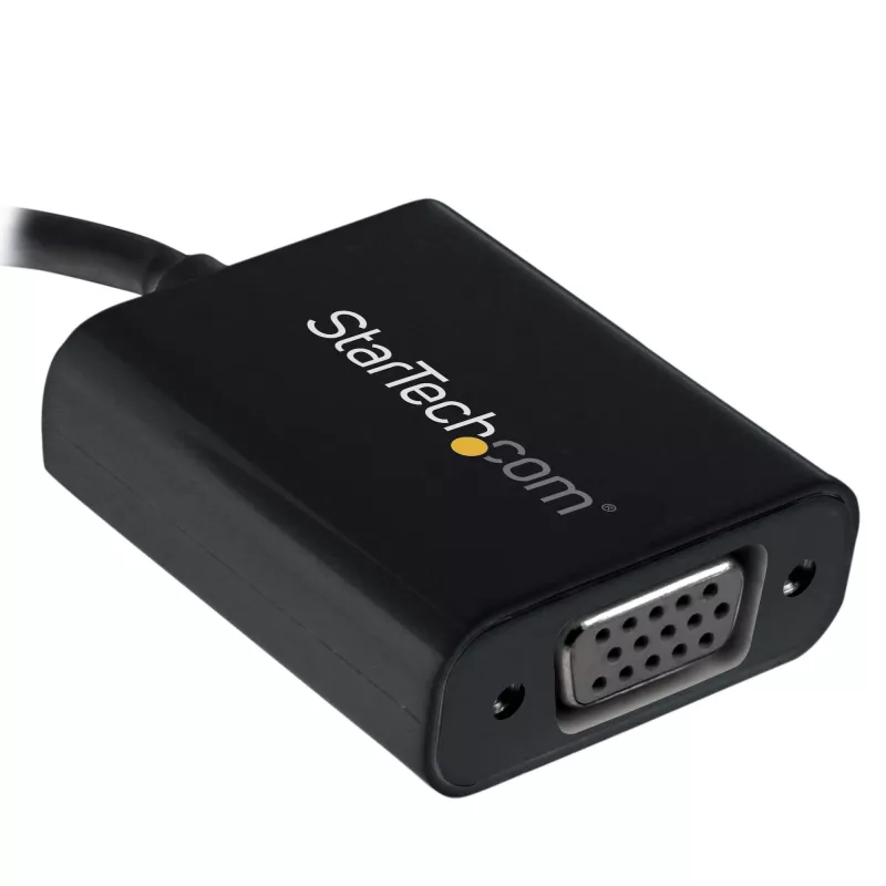 Adaptador USB-C para VGA StarTech.com - preto - 1080p - conversor de vídeo para o seu MacBook Pro - dongle USB C para VGA - versão atualizada é CDP2VGAEC