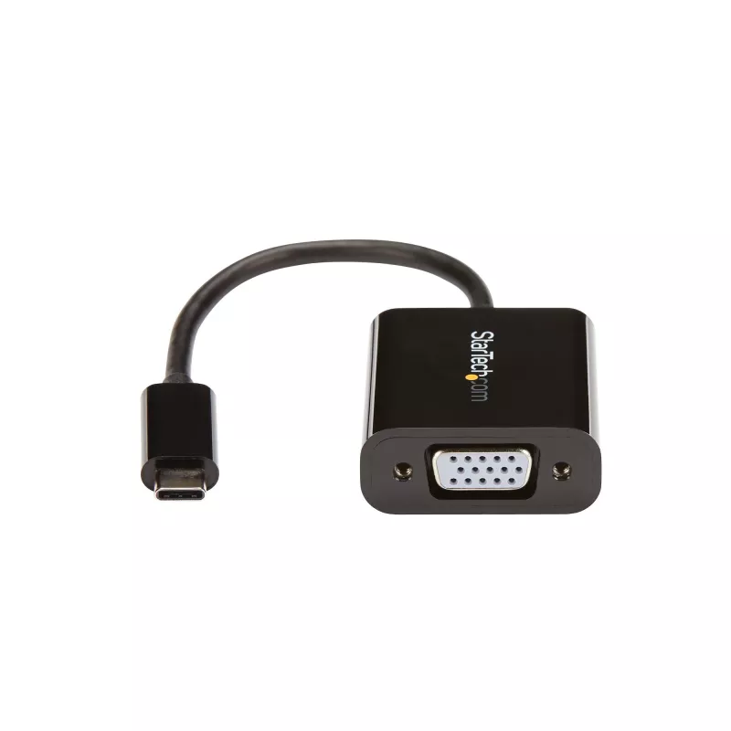 Adaptador USB-C para VGA StarTech.com - preto - 1080p - conversor de vídeo para o seu MacBook Pro - dongle USB C para VGA - versão atualizada é CDP2VGAEC