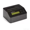 Apagador de disco rígido de baía única StarTech.com, sanitizador HDD/SSD autónomo, USB 3.0 para SATA II (3 Gbit/s), 9 modos de apagamento, visor LCD, dock sanitizador de disco rígido com apagamento seguro, porta de impressora DB-9, conforme TAA