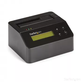 Apagador de disco rígido de baía única StarTech.com, sanitizador HDD/SSD autónomo, USB 3.0 para SATA II (3 Gbit/s), 9 modos de apagamento, visor LCD, dock sanitizador de disco rígido com apagamento seguro, porta de impressora DB-9, conforme TAA