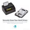 Apagador de disco rígido de baía única StarTech.com, sanitizador HDD/SSD autónomo, USB 3.0 para SATA II (3 Gbit/s), 9 modos de apagamento, visor LCD, dock sanitizador de disco rígido com apagamento seguro, porta de impressora DB-9, conforme TAA