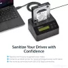 Apagador de disco rígido de baía única StarTech.com, sanitizador HDD/SSD autónomo, USB 3.0 para SATA II (3 Gbit/s), 9 modos de apagamento, visor LCD, dock sanitizador de disco rígido com apagamento seguro, porta de impressora DB-9, conforme TAA