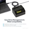 Apagador de disco rígido de baía única StarTech.com, sanitizador HDD/SSD autónomo, USB 3.0 para SATA II (3 Gbit/s), 9 modos de apagamento, visor LCD, dock sanitizador de disco rígido com apagamento seguro, porta de impressora DB-9, conforme TAA