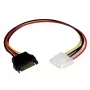 Adaptador de cabo de alimentação SATA para LP4 StarTech.com 30,5 cm - B/M, SATA 15 pinos, Molex (4 pinos), 0,3048 m, macho, fêmea, reto