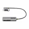 StarTech.com FCREADMICRO3V2 leitor de cartões de memória multimédia USB 3.0, SD/microSD/CompactFlash, USB-C com adaptador USB-A, 5 Gbps