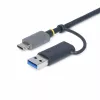 StarTech.com FCREADMICRO3V2 leitor de cartões de memória multimédia USB 3.0, SD/microSD/CompactFlash, USB-C com adaptador USB-A, 5 Gbps