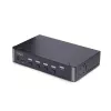 StarTech.com Comutador KVM DisplayPort de 4 portas, 8K 60Hz / 4K 144Hz, ecrã único, DP 1.4, 2 portas USB 3.0, 4 portas USB 2.0 HID, comutação por botão e tecla de atalho, conforme TAA - independente do sistema operativo, caixa metálica