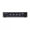 StarTech.com Comutador KVM DisplayPort de 4 portas, 8K 60Hz / 4K 144Hz, ecrã único, DP 1.4, 2 portas USB 3.0, 4 portas USB 2.0 HID, comutação por botão e tecla de atalho, conforme TAA - independente do sistema operativo, caixa metálica