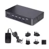 StarTech.com Comutador KVM DisplayPort de 4 portas, 8K 60Hz / 4K 144Hz, ecrã único, DP 1.4, 2 portas USB 3.0, 4 portas USB 2.0 HID, comutação por botão e tecla de atalho, conforme TAA - independente do sistema operativo, caixa metálica