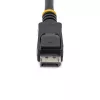 StarTech.com Cabo DisplayPort 1.2 de 50cm – Cabo DisplayPort 4K x 2K Ultra HD certificado VESA – Cabo DP para DP curto para monitor – Cabo de vídeo/display DP fino – Fichas DP com encaixe
