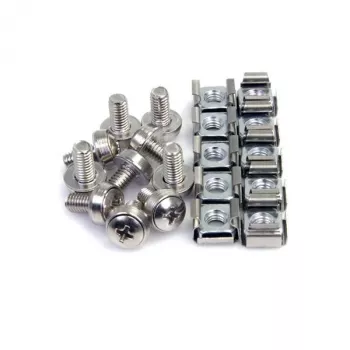 StarTech.com Pack de 100 parafusos de montagem M6 e porcas de gaiola para armário de servidor