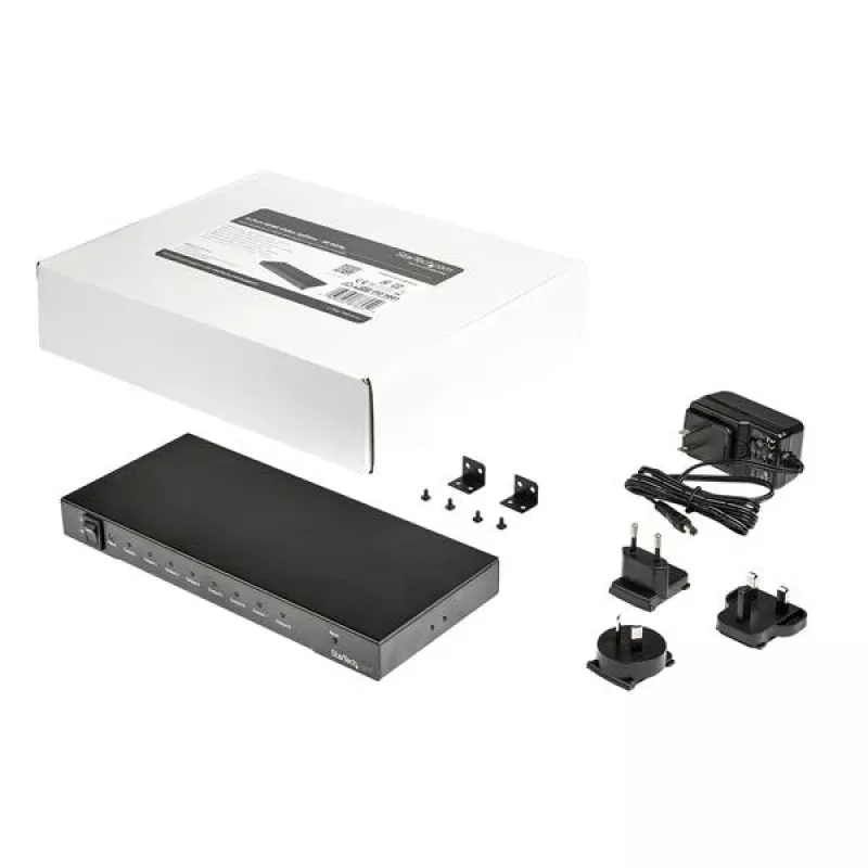 StarTech.com Splitter HDMI 8 portas 4K 60Hz, HDMI, 8x HDMI, 3840 x 2160 píxeis, Preto, 4K Ultra HD, 60 Hz