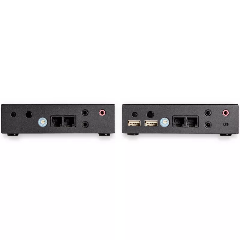 StarTech.com Extensor KVM HDMI sobre rede IP - 4K 30Hz HDMI 2.0 e USB sobre IP LAN ou cabo Ethernet Cat5e/Cat6 (100m/330ft) - Kit extensor comutador KVM/consola transmissor/receptor remoto