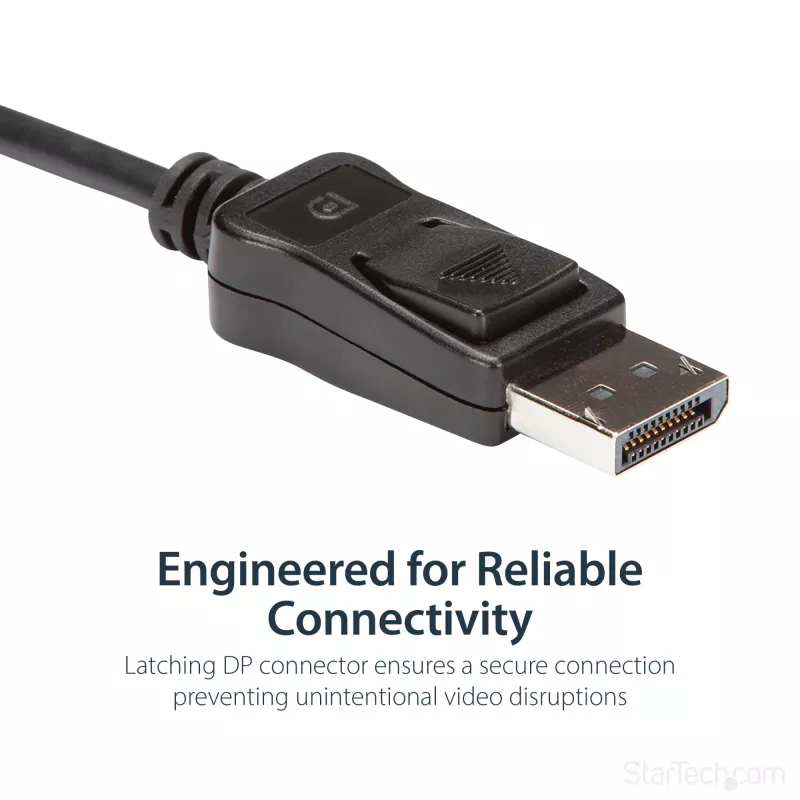 StarTech.com Adaptador ativo DisplayPort para DVI Dual Link - Conversor de vídeo adaptador DisplayPort para DVI-D 2560x1600 60Hz - DP 1.2 para monitor DVI - Alimentação USB - Ficha DP com bloqueio