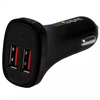 StarTech.com Carregador USB duplo para automóvel – 24 W/4,8 A – Preto, Automóvel, Isqueiro, 5 V, Preto
