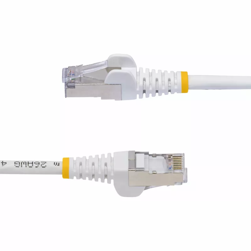 StarTech.com Cabo Ethernet CAT8 branco de 10m, RJ45 sem patilha, 25G/40G, 2000MHz, 100W PoE++, S/FTP, 26AWG cobre puro, LSZH, cabo de rede patch blindado com alívio de tensão, testado individualmente