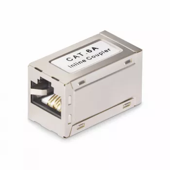 StarTech.com Acoplador RJ45 blindado, acoplador Cat6a inline, fêmea para fêmea (F/F), pinagem T568B, extensão de cabo Ethernet blindado