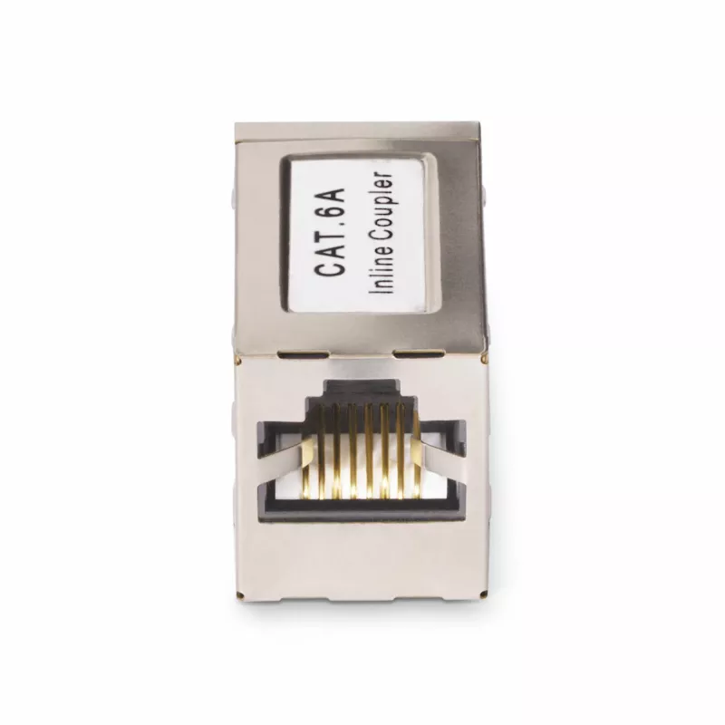 StarTech.com Acoplador RJ45 blindado, acoplador Cat6a inline, fêmea para fêmea (F/F), pinagem T568B, extensão de cabo Ethernet blindado