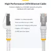 StarTech.com Cabo Ethernet CAT8 branco de 50 cm, RJ45 sem patilha, 25G/40G, 2000 MHz, 100 W PoE++, S/FTP, 26AWG cobre puro, LSZH, cabo de rede patch blindado com alívio de tensão, testado individualmente