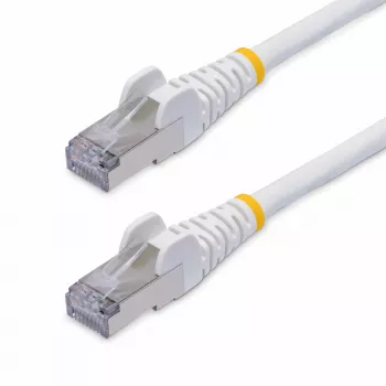 StarTech.com Cabo Ethernet CAT8 branco de 15m, RJ45 sem patilha, 25G/40G, 2000MHz, 100W PoE++, S/FTP, 26AWG cobre puro, LSZH, cabo de rede patch blindado com alívio de tensão, testado individualmente