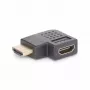 Adaptador HDMI 2.0 em ângulo reto StarTech.com, ficha para conector fêmea, protetor de porta HDMI em ângulo horizontal de 90 graus, 4K 60Hz, extensão de ligação HDMI High Speed, M/F