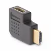 Adaptador HDMI 2.0 em ângulo reto StarTech.com, ficha para conector fêmea, protetor de porta HDMI em ângulo horizontal de 90 graus, 4K 60Hz, extensão de ligação HDMI High Speed, M/F