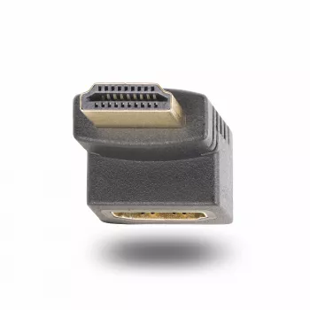 Adaptador HDMI 2.0 em ângulo descendente StarTech.com, ficha para conector fêmea, protetor de porta HDMI em ângulo vertical de 90 graus, 4K 60Hz, extensão de conector HDMI High Speed, M/F