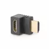 Adaptador HDMI 2.0 em ângulo descendente StarTech.com, ficha para conector fêmea, protetor de porta HDMI em ângulo vertical de 90 graus, 4K 60Hz, extensão de conector HDMI High Speed, M/F