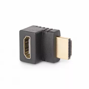 Adaptador HDMI 2.0 em ângulo descendente StarTech.com, ficha para conector fêmea, protetor de porta HDMI em ângulo vertical de 90 graus, 4K 60Hz, extensão de conector HDMI High Speed, M/F