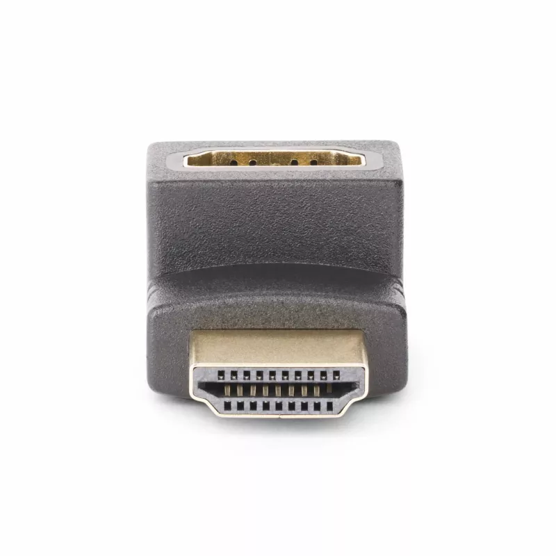 Adaptador HDMI 2.0 em ângulo descendente StarTech.com, ficha para conector fêmea, protetor de porta HDMI em ângulo vertical de 90 graus, 4K 60Hz, extensão de conector HDMI High Speed, M/F
