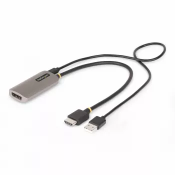Cabo adaptador HDMI para DisplayPort StarTech.com 1ft (30cm), 8K 60Hz, conversor de vídeo ativo HDMI 2.1 para DP 1.4, alimentação por barramento USB com cabo incluído