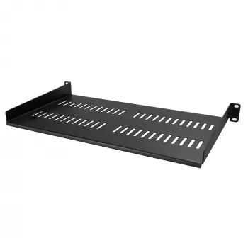 Prateleira para rack de servidor 1U StarTech.com – prateleira universal ventilada para montagem em rack de 19 polegadas e caixas – resistente em aço – capacidade de carga 20 kg – prateleira com 10 polegadas de profundidade, preta