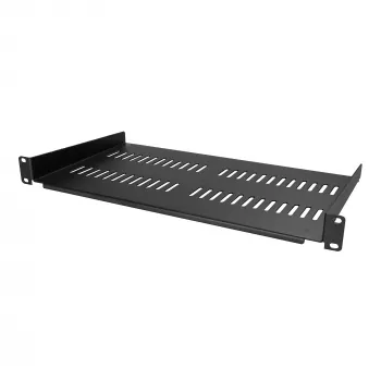 Prateleira para rack de servidor 1U StarTech.com – prateleira universal ventilada para montagem em rack de 19 polegadas e caixas – resistente em aço – capacidade de carga 20 kg – prateleira com 10 polegadas de profundidade, preta