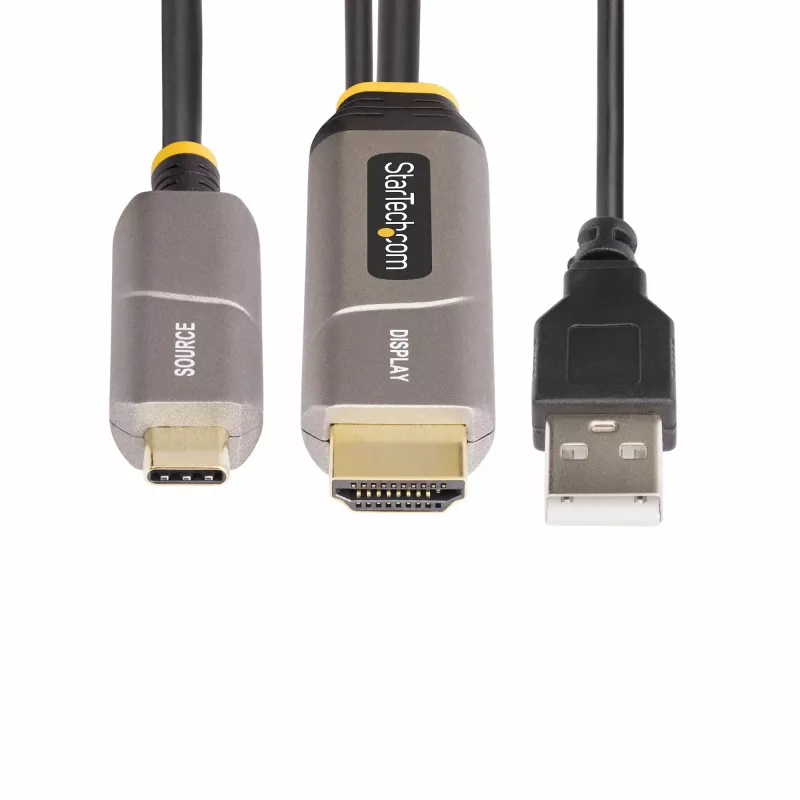Cabo ótico ativo (AOC) USB-C para HDMI 2.0 StarTech.com 9,15 m, 4K 60Hz, CL3, cabo adaptador unidirecional USB Type-C para HDMI