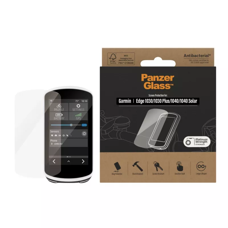 Película de proteção de ecrã PanzerGlass Garmin Edge 1030 1040 Anti-Glare vidro temperado