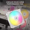 Ventoinha Corsair RS120 ARGB 12 cm branca 420-2100 RPM