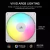 Ventoinha Corsair RS120 ARGB 12 cm branca 420-2100 RPM