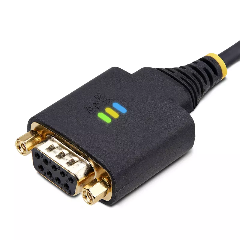 Cabo adaptador serial USB para null modem StarTech.com 2m, armazenamento COM, FTDI, USB-A para DB9 RS232, parafusos/porcas DB9 substituíveis, Windows/macOS/Linux
