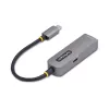 Adaptador USB-C para Ethernet 2.5GbE StarTech.com, passthrough PD 100W, NIC NBASE-T, rede multi-velocidade USB 3.0 Type-C 2.5/1G, compatível com Thunderbolt, Windows e Mac