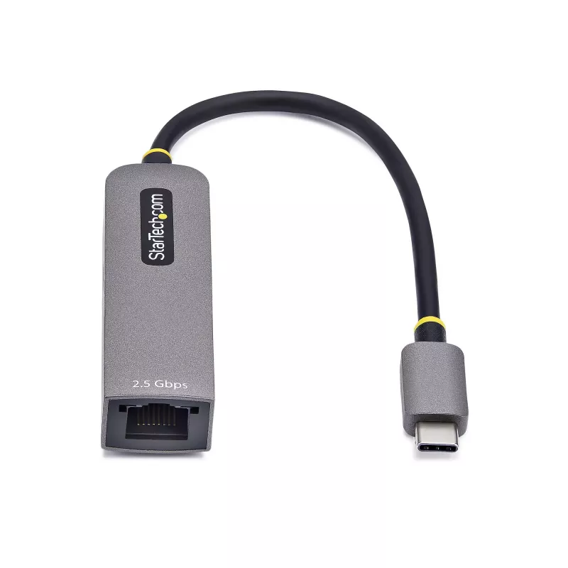 Adaptador USB-C para Ethernet 2.5GbE StarTech.com, passthrough PD 100W, NIC NBASE-T, rede multi-velocidade USB 3.0 Type-C 2.5/1G, compatível com Thunderbolt, Windows e Mac