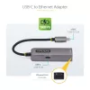 Adaptador USB-C para Ethernet StarTech.com, NIC, passagem PD 100W, adaptador de rede multi-velocidade USB 3.0 Type-C 1 Gbit/s, compatível com Thunderbolt, Windows e Mac