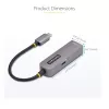 Adaptador USB-C para Ethernet StarTech.com, NIC, passagem PD 100W, adaptador de rede multi-velocidade USB 3.0 Type-C 1 Gbit/s, compatível com Thunderbolt, Windows e Mac