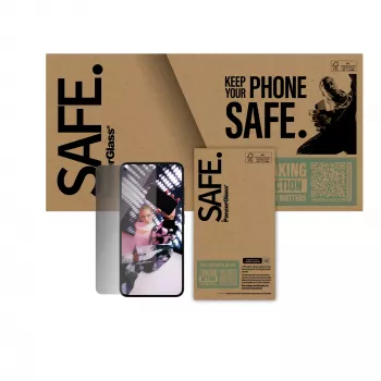 Película de proteção de ecrã com filtro de privacidade PanzerGlass SAFE. by ® Samsung Galaxy S25 | S24 | Ultra-Wide Fit