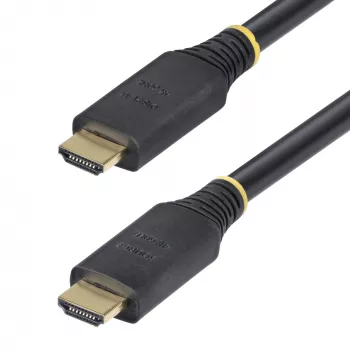 StarTech.com Cabo HDMI High Speed ativo de 15m (49.2ft), 4K 60Hz/1440p 144Hz, HDR10/HDCP 2.2/ARC, 18Gbps, cabo HDMI 2.0 UHD para TV/monitor/ecrã, bainha TPE