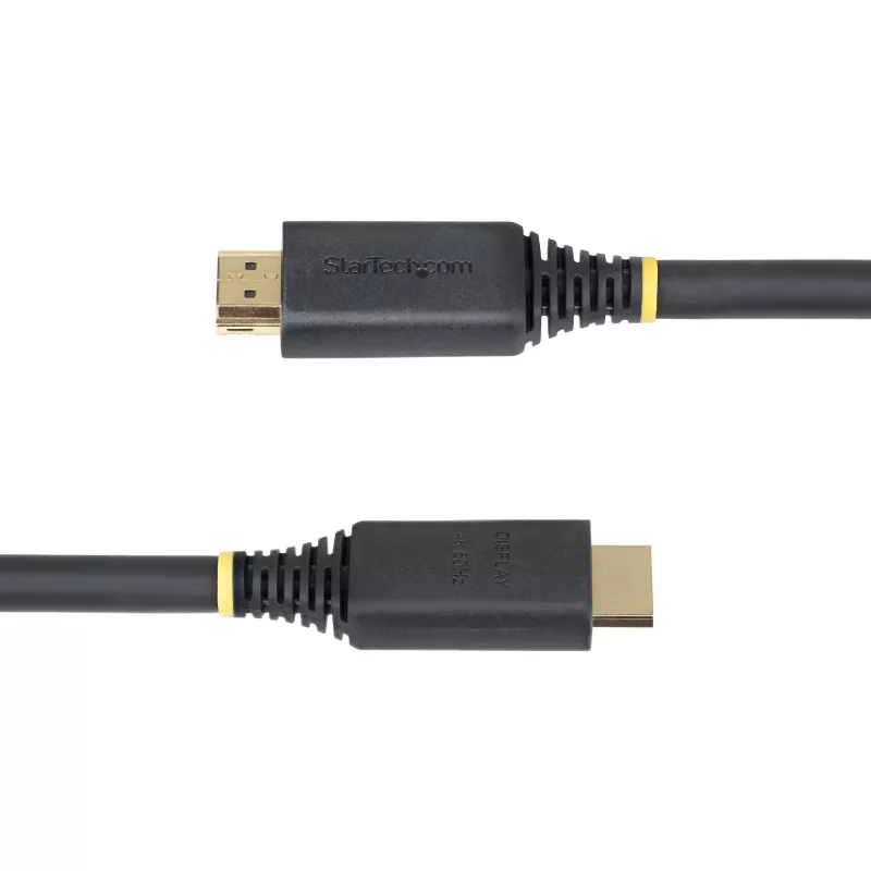 StarTech.com Cabo HDMI High Speed ativo de 15m (49.2ft), 4K 60Hz/1440p 144Hz, HDR10/HDCP 2.2/ARC, 18Gbps, cabo HDMI 2.0 UHD para TV/monitor/ecrã, bainha TPE