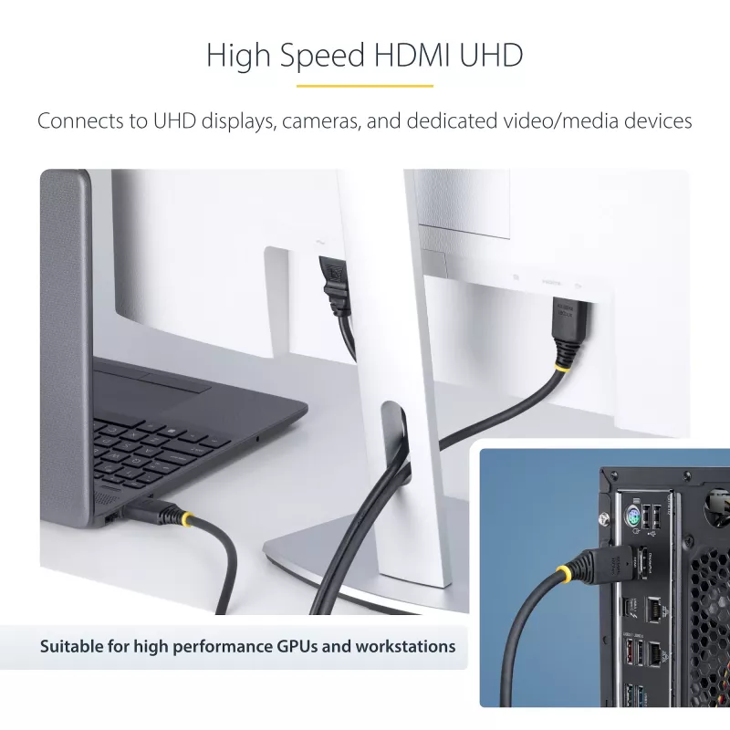 StarTech.com Cabo HDMI High Speed ativo de 15m (49.2ft), 4K 60Hz/1440p 144Hz, HDR10/HDCP 2.2/ARC, 18Gbps, cabo HDMI 2.0 UHD para TV/monitor/ecrã, bainha TPE