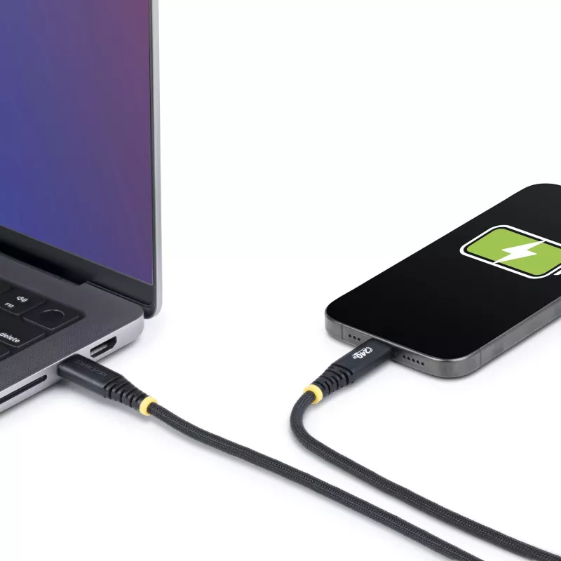 StarTech.com Cabo de carregamento USB-C de 10ft (3m), robusto e ultra-flexível, 240W (5A) PD EPR, cabo de carregamento para portátil USB 2.0, certificado USB-IF, cabo de carregamento USB-C resistente