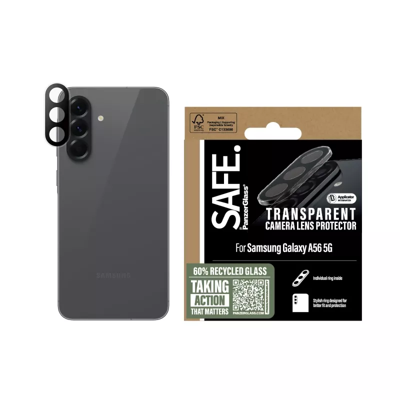 Protetor de lente da câmara PanzerGlass Samsung Galaxy A56 5G Transparente Resistente a riscos Resistente a impactos